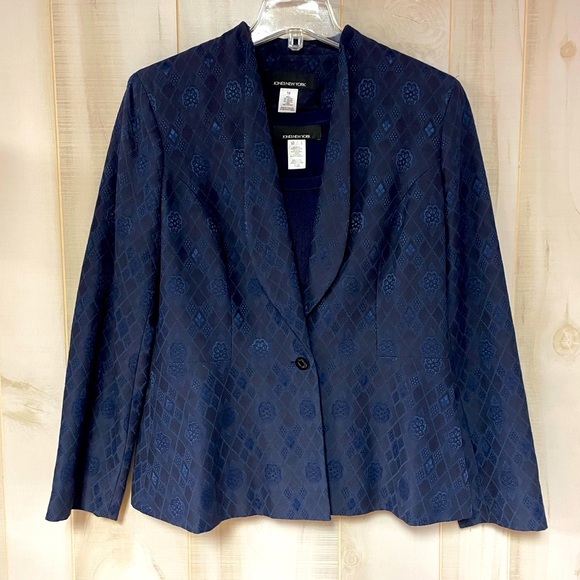 Jones New York Jackets & Blazers - Jones New York Navy Diamond And Floral Print Blazer And Knit Tank Top Set Sz 12